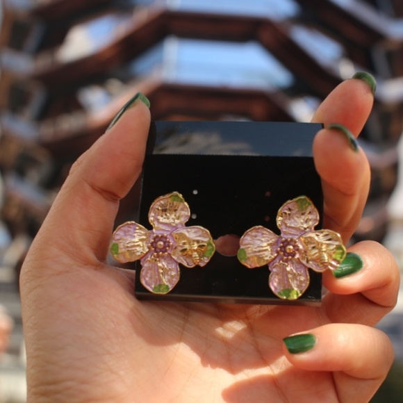 New 925 flower clover leaf flower studs earrings - Picture 3 of 7